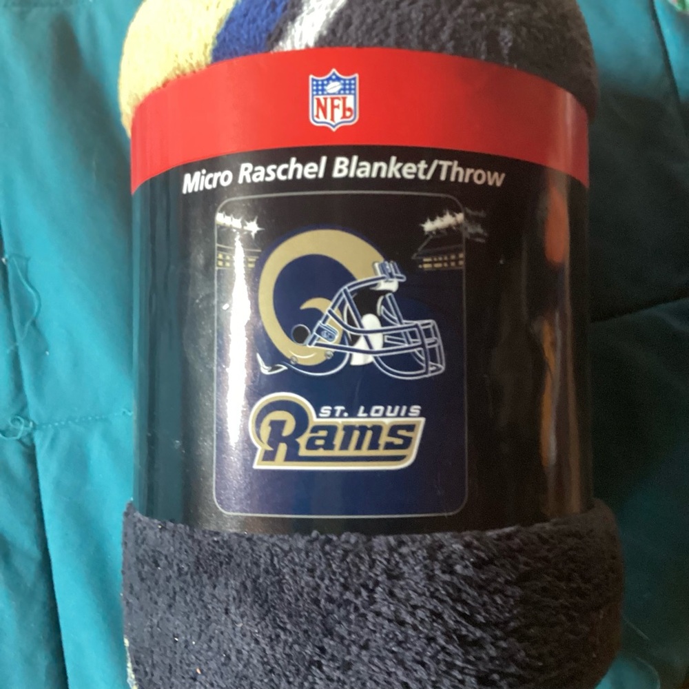 NFL St. Louis Rams Micro Raschel Blanket - Blue and Yellow